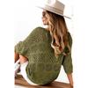 New Sexy V Neck Hollow Out Knitted Sweater Spring Solid Half Sleeve Cape Top Pullover Autumn Fashion Cover Up Women Beach Top