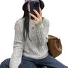 Women Autumn Winter Loose Knitted Sweater Soft Warm Long Sleeve Solid Color Casual Oversized Pullover Daily Streetwear Tops