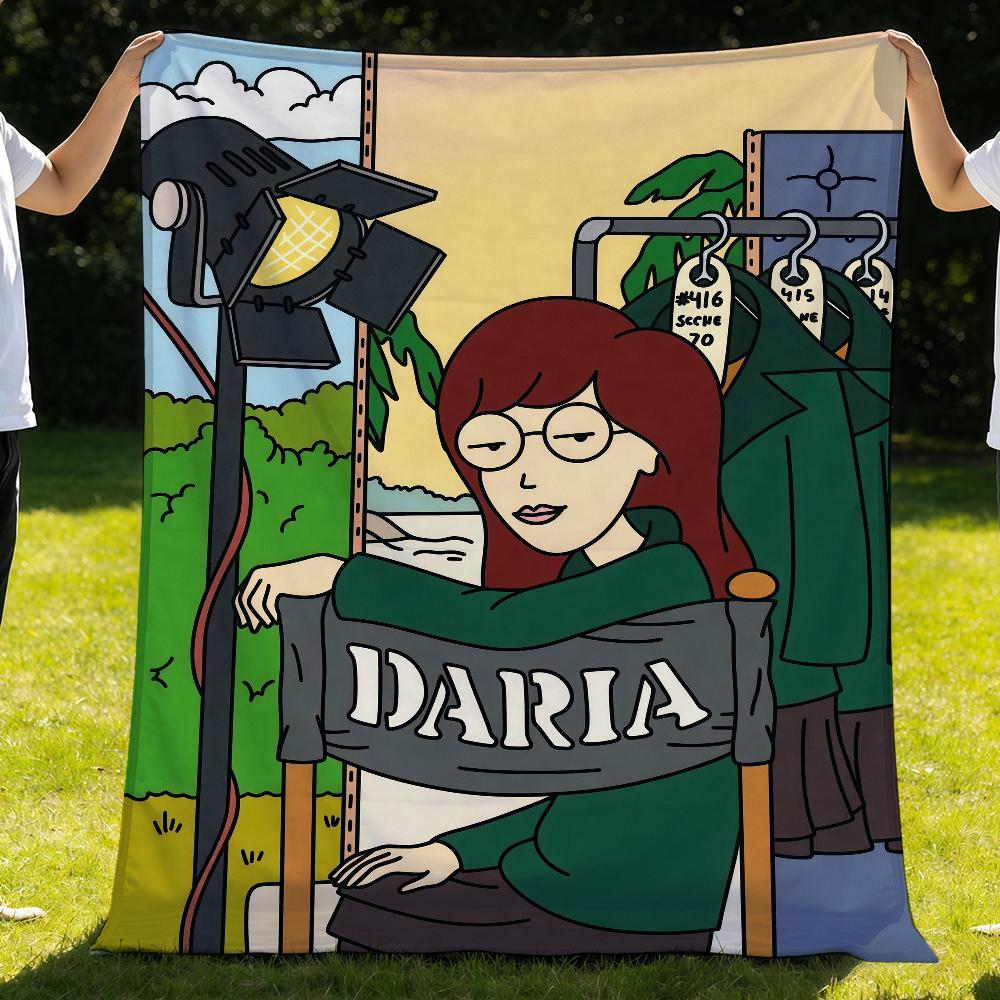 Cartoon D-DariaS-ES Blanket Throw Super Cosy Plush Living Room Sofa Couch Childish Birthday Gifts