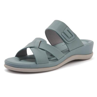 2025 Summer Thick-Soled Sandals For Women Casual And Comfortable Large Size Simple And Versatile Slippers Free To Exercise