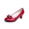 Women High Heels Low Heels Fashion Bow Patent Professional Work Casual Shoe Wedding Party Shoes