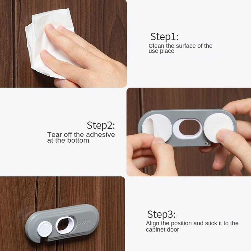 New ABS Child Safety Lock Housing Safety Freezer Cabinet Door Protection Baby Anti-Pinch Cupboard Closing Buckle Cabinet Drawer