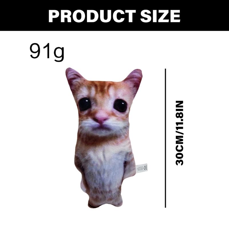 Cuddly Animals Plushie Throw Pillow El Gato Animals Plush Soft Stuffed Felines for Snuggles Play Used for Home Decors