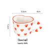 Tazza da Caffè in Ceramica con Piattino - Design Rosa Love Dipinto a Mano