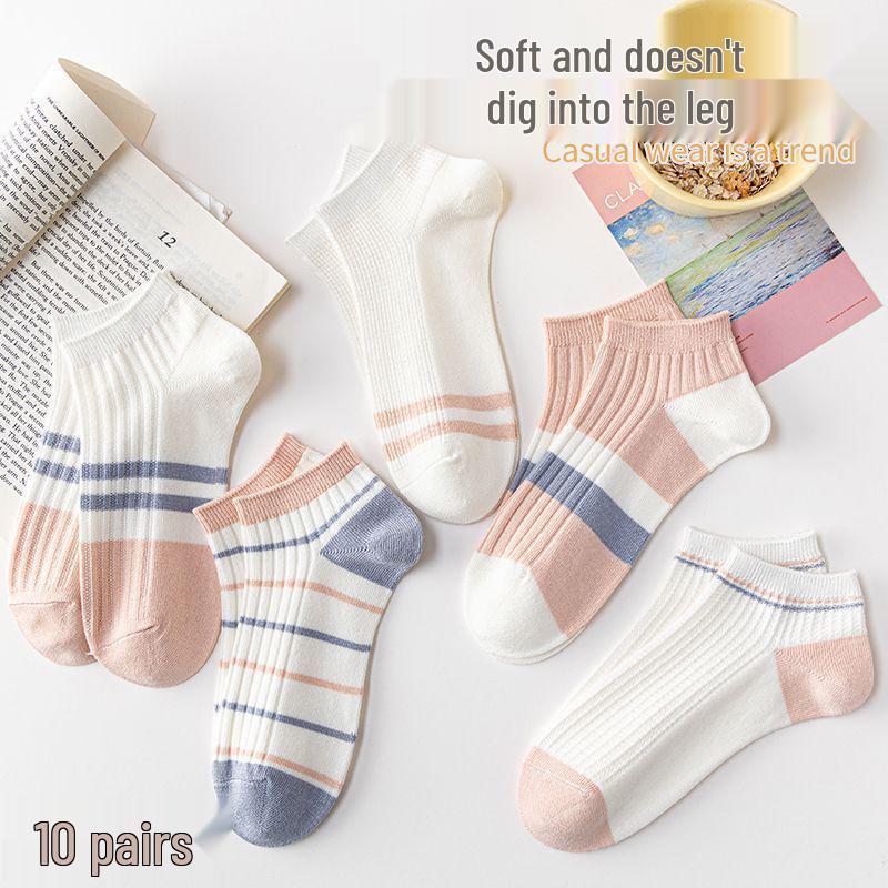 Women's Cute Summer Mid-Calf Breathable Cotton Socks - Versatile and Casual