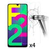 4 Pack Tempered Glass for Samsung F22 (6.4 ") High Definition Anti-Shock Bubble-Free Screen Protector