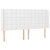 VidaXL Tête de Lit à LED Meuble de Chambre à Coucher Accessoire de Lit Double Tête de Cadre de Lit Intérieur Blanc 3124157