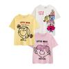 Mr Men & Little Miss Girls Characters Short-Sleeved T-Shirt (Pack of 3)