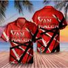 Rock Band Van Halen 3D Druck Hawaiianisches Hemd Herren Damen Mode Hip Hop Kurzarmhemd Luxus Design Bluse