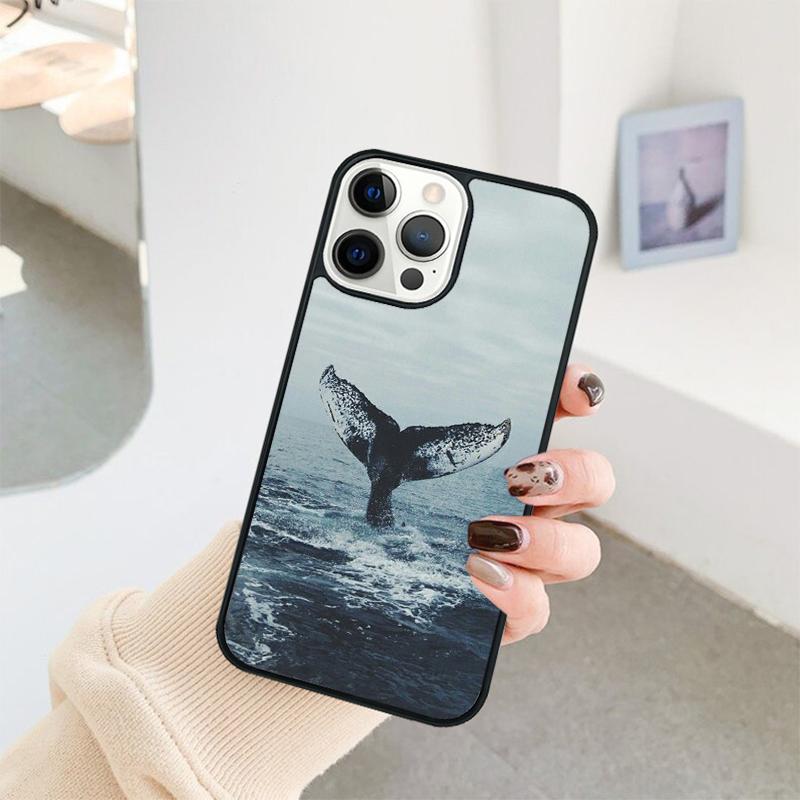 Ocean Whale Shark Swimming Phone Case For iPhone 17 Air 16 15 14 11 12 13 Pro  MAX Plus Coque Cover Shell