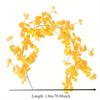 1 Stück Simulation Ginkgo-Blatt Zweig Kunststoff Seidenblume Gelb Haus Eingangsbereich Vase Dekoration