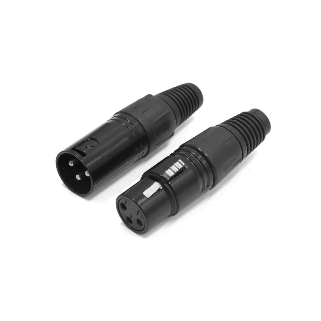 uxcell XLR Male-to-Female Connector Set, Charging Audio Microphone Adapter, MIC Connector, 3-Pin, 4-Pack