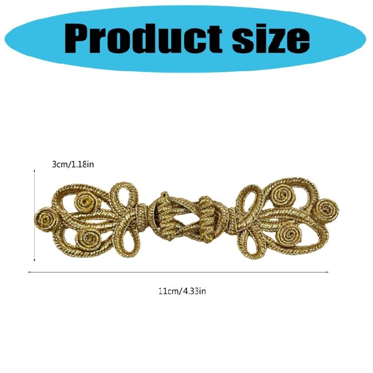 Handwoven Gold Leaf Shape Belt Pendants Cheongsam Belt Pendants For Traditional Costume Embellishment Clothing Project