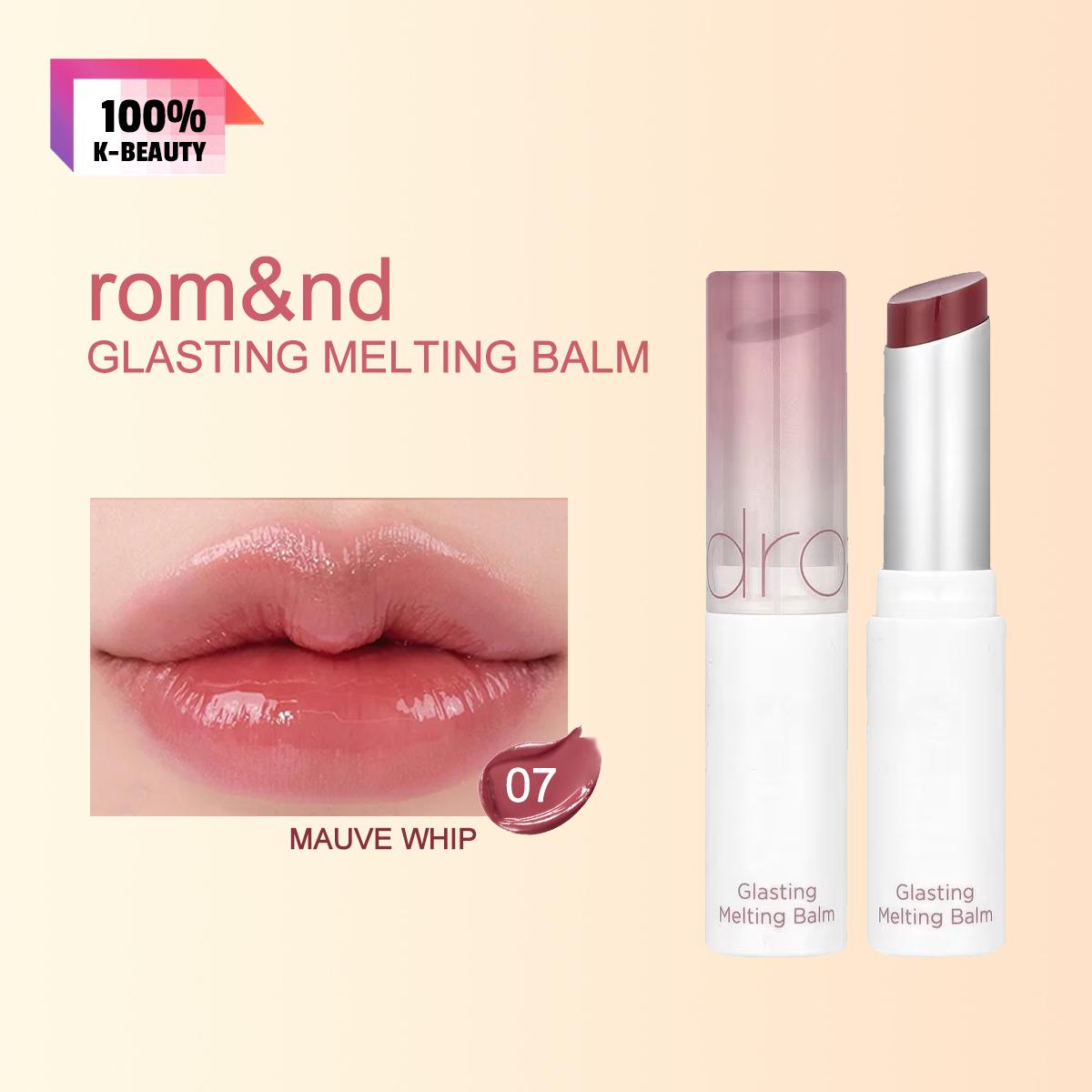 

rom&nd GLASTING MELTING BALM 05-07/11-12/14-15, Glowy Hydrating Lip Balm, Smooth Texture, Long-Lasting Color, K-Beauty, Korean Makeup 07 MAUVE WHIP