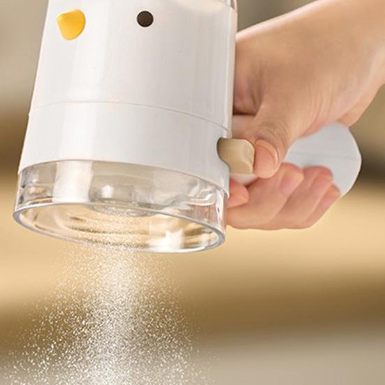 Quantitative Salt Tank Bird-Shaped Condiment Bottle Transparent Cap Salt Dispenser One Press 0.5g Output Low-salt Dispenser for Kitchen