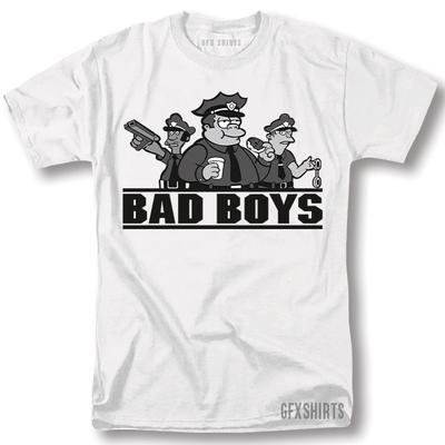 Bad Boys The Simpsons Shirt Classic Movie Funny Graphic Design T-Shirt Unisex T-Shirt