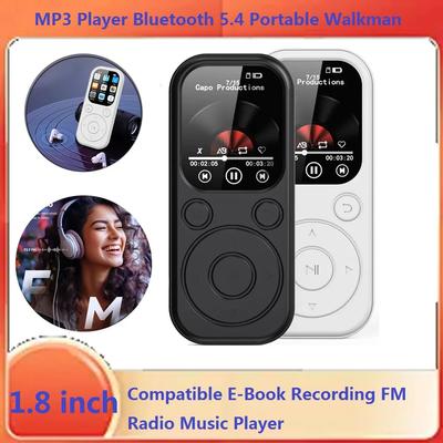 1,8-calowy Cienki Odtwarzacz MP3 Bluetooth 5.4 Przenośny Walkman Kompatybilny eBook Nagrywanie Radio FM Odtwarzacz Muzyki Wbudowany Głośnik