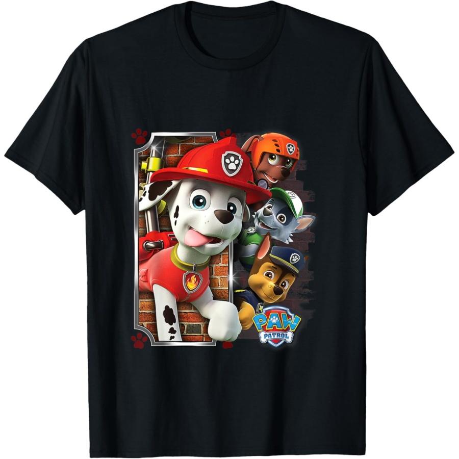 

PAW Patrol Firedog Marshall With Group T-Shirt M чорний