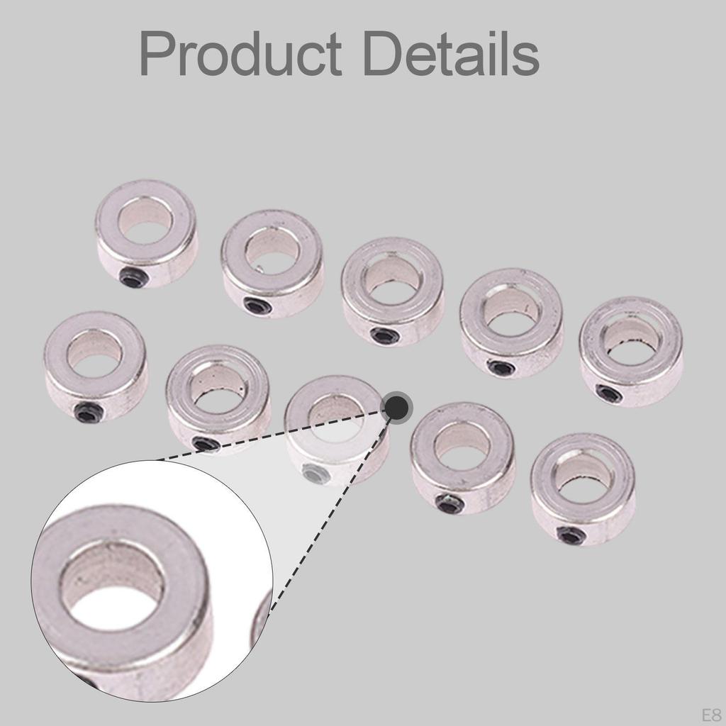 10 Pieces Airplane Model Wheel Clamps RC Landing Gear Stoppers Accessories Alloy Reliable