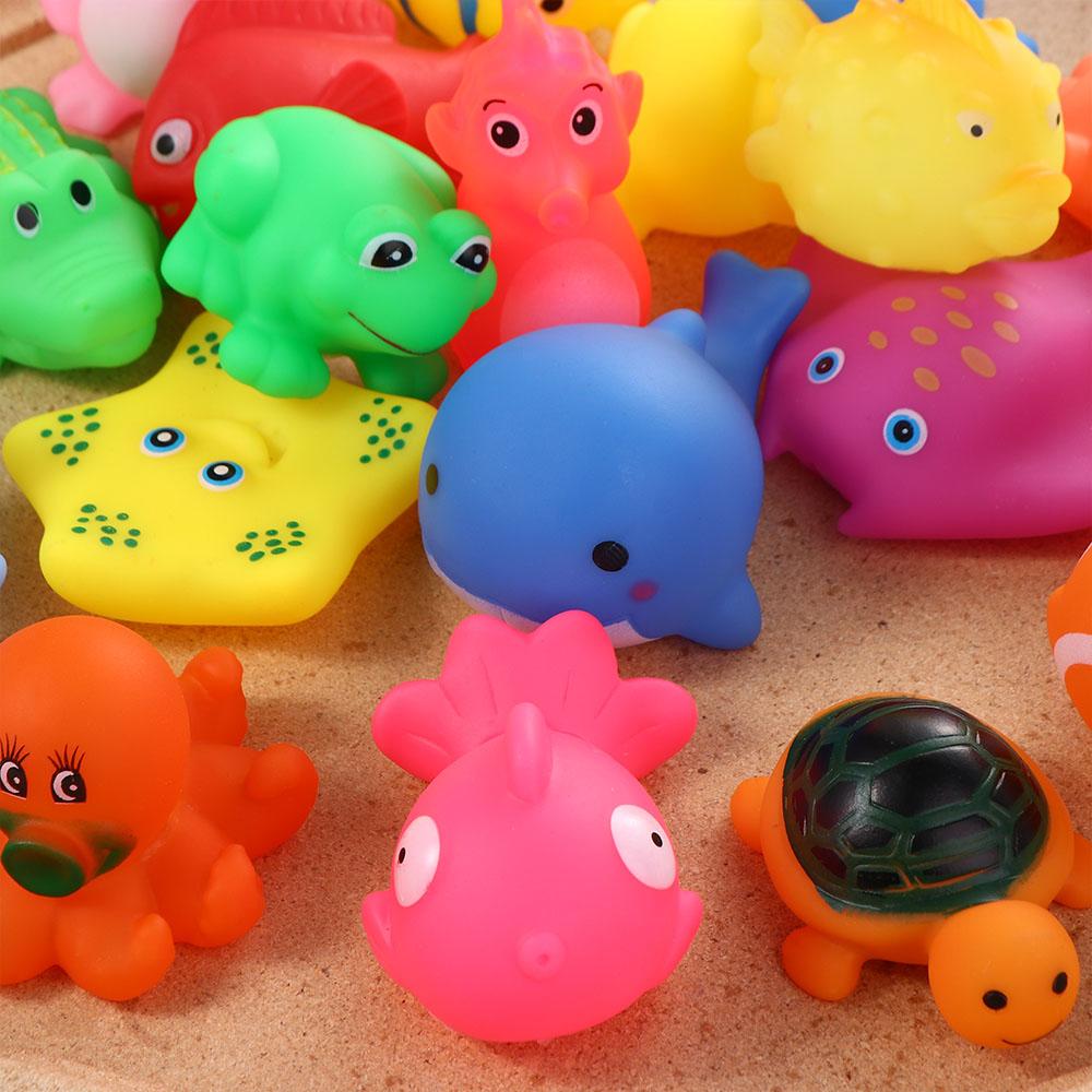 Sound Squeaky Children Colorful Float Shower Toy Swimming Water Toys Bath Toys Baby Bath Toys