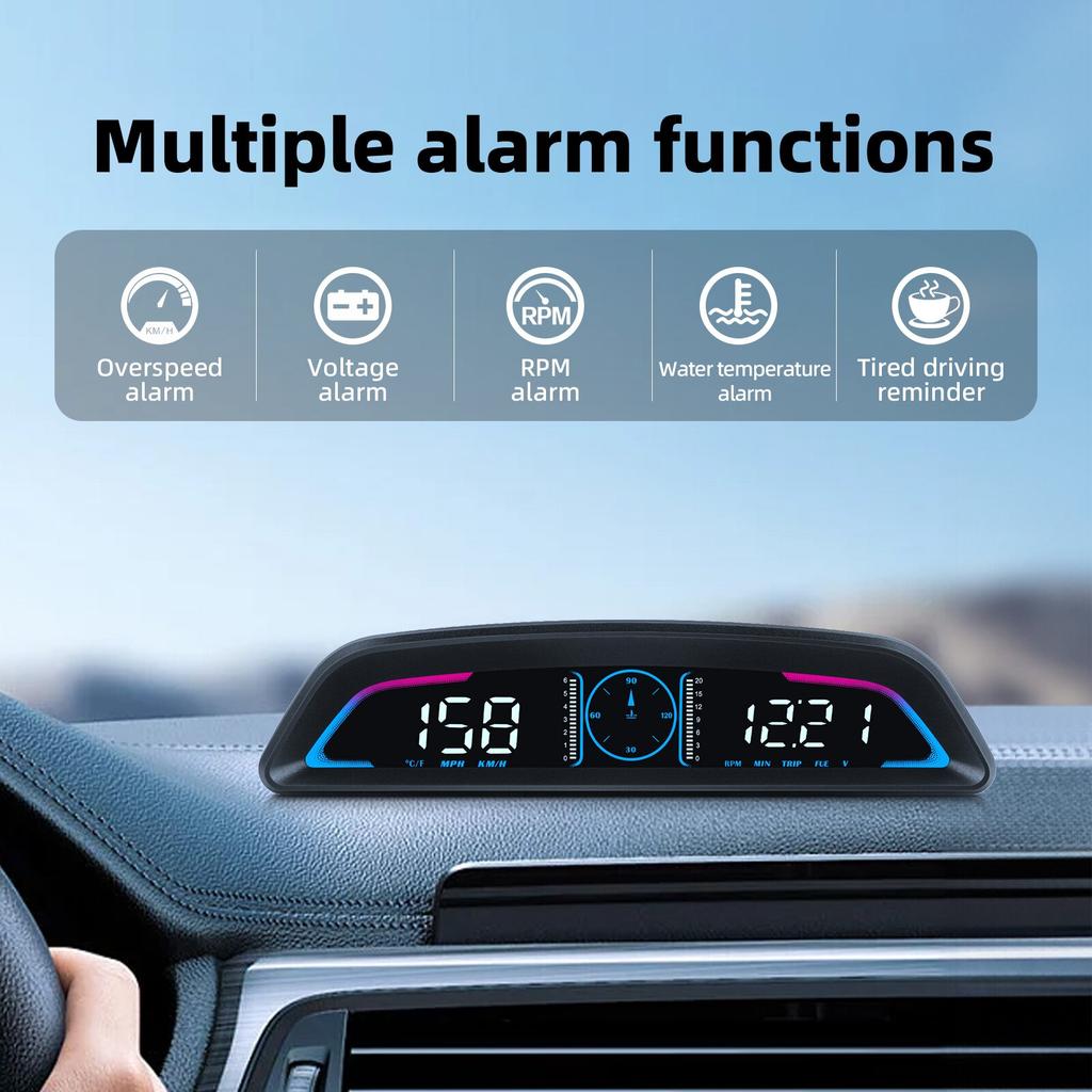 AD G3 / B3 Head Up Display OBD2 GPS Smart Car HUD Digital Speedometer Security Alarm RPM Water Temperature Tachometer Clock
