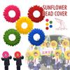 2/4/6pcs Sunflower Headgear Party Supplies Headdress Flower Mask Sports Dance Props Children's Festival Celebration Supplies