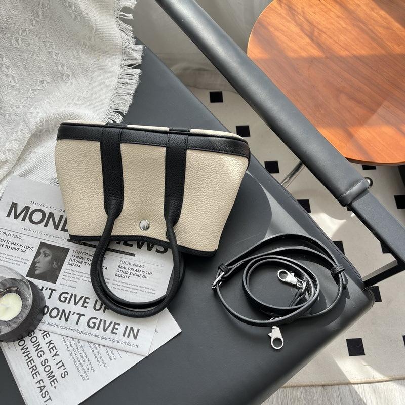 

2026 New Genuine Leather Women s Bag 25cm Top Layer Cowhide Small Mini Garden Hand-held Single Shoulder Crossbody 25cm