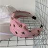 Colth Wide Star Rivet Headband Spicy Girl Retro Hair Hoop Wide Edge Hairband  Makeup