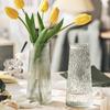 Clear Glass Vase, Ribbed Vase, Fluted Glass Vase, Flower Vase, Modern Vase For Centerpieces, Decorative Vase