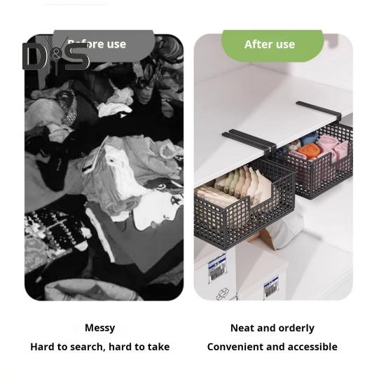 Sertar agățat extensibil Rezistent la coroziune Rezistent la coroziune Accesorii glisante sub raft Coș de depozitare