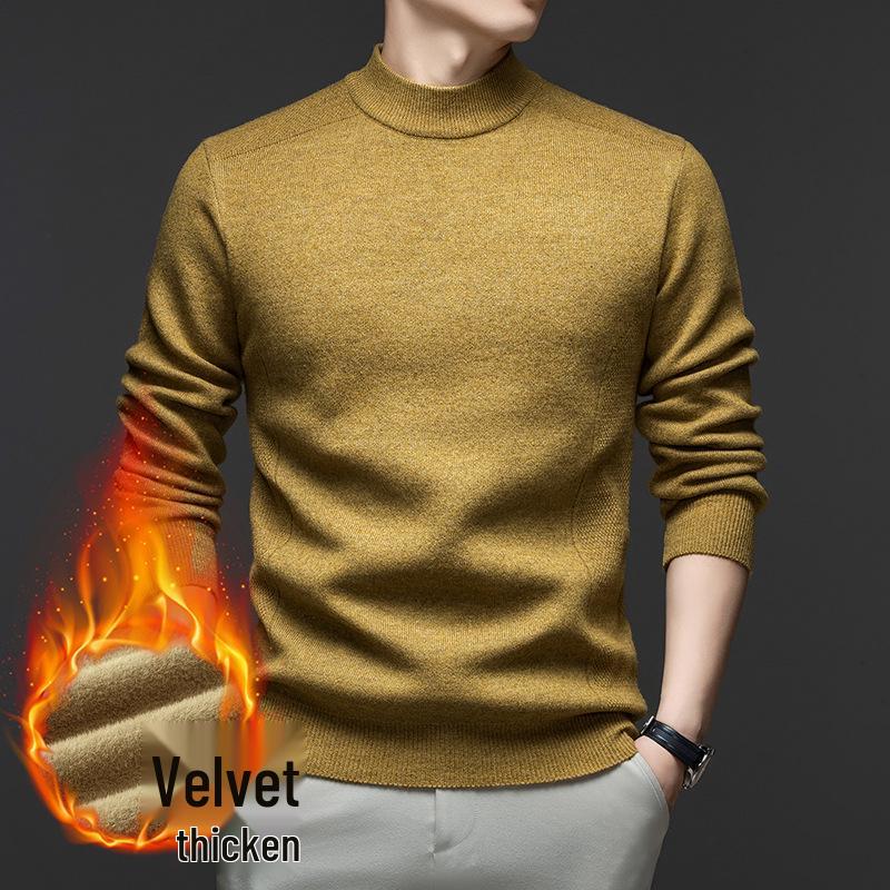Men's Plus Velvet Thick Round Neck Anti-Pilling Fleece Pullover - Autumn/Winter 2025 Collection