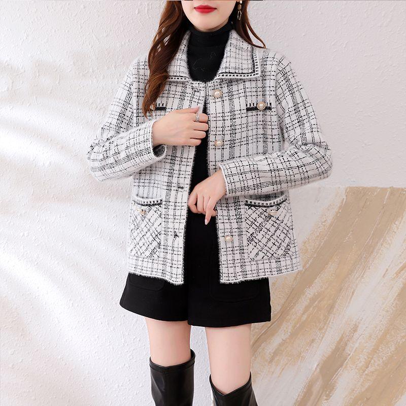 Thick Loose Knit Cardigan for Women In Autumn Winter Loose Fit Slim Short Outerwear
