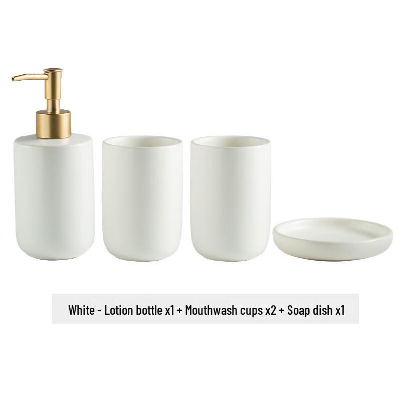 Ceramic 4-Piece Bathroom Accessories Set