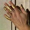 1/5Pcs Irregular Texture Knuckle Ring Set Golden Minimalist Stackable Ring Artistic Jewelry Accessories Gifts for Men Women