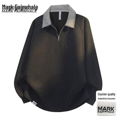 Men's Half-Zip Lapel Sweatshirt