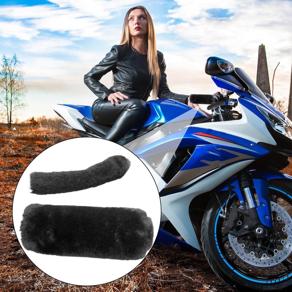 Motorcycle Handle Cover Warm Soft Thermal Non-Slip Motorcycle Riding Handlebar Grip Cover For Commuting Urban Riding Cruising