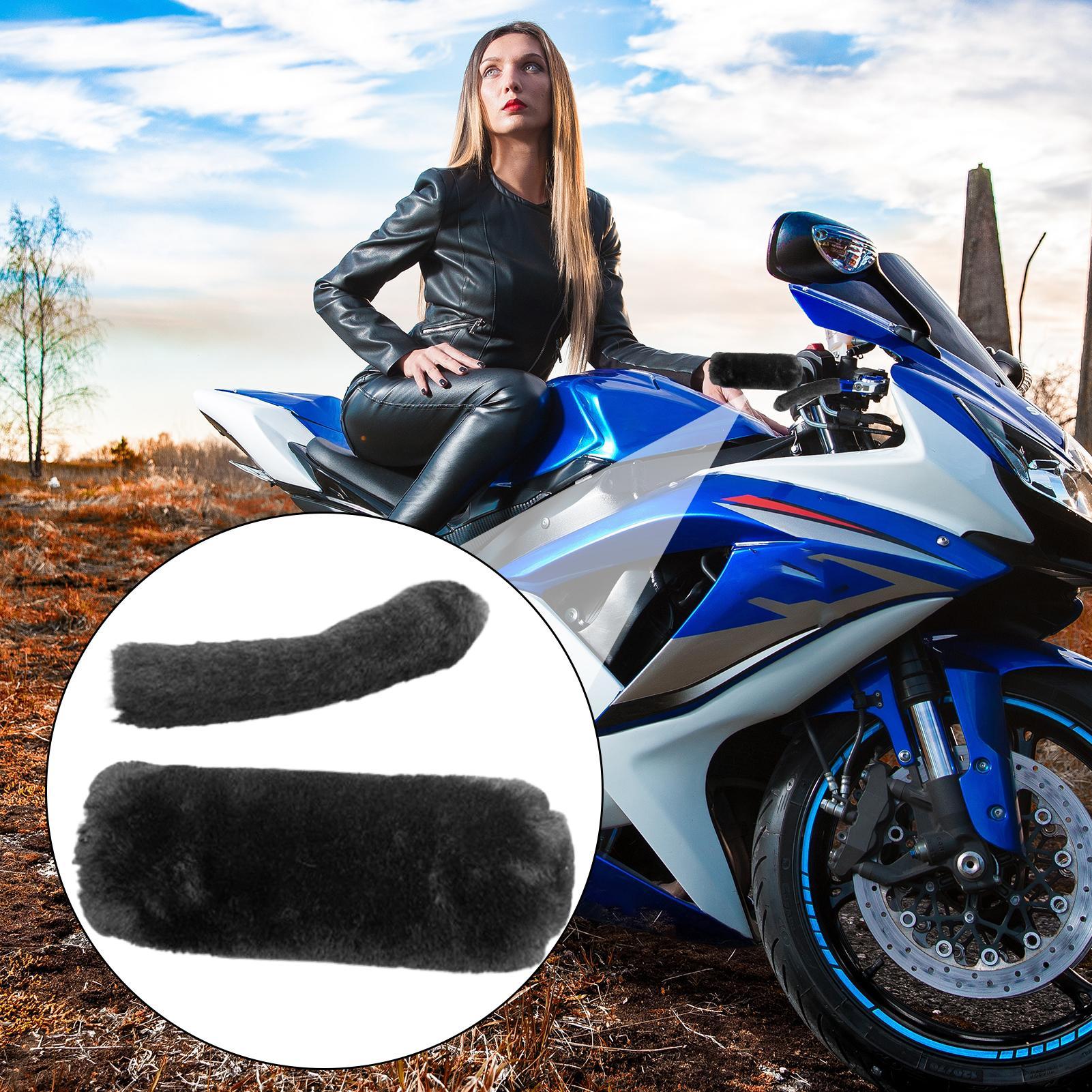 

Motorcycle Handlebar Cover Anti-Slip Imitation Plush Electric Bike Cycling Handlebar Grip Cover For Commuting Urban Riding CHINA