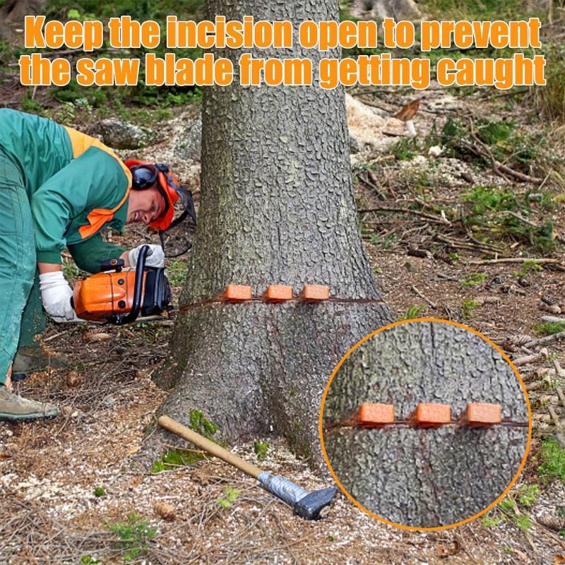 3 Adet Ağaç Kesme Takozu Testere Takozları Oduncular İçin Ağaç Kesme Ekipmanları Ağaçları Yere Stabil ve Güvenli Bir Şekilde Yönlendirme