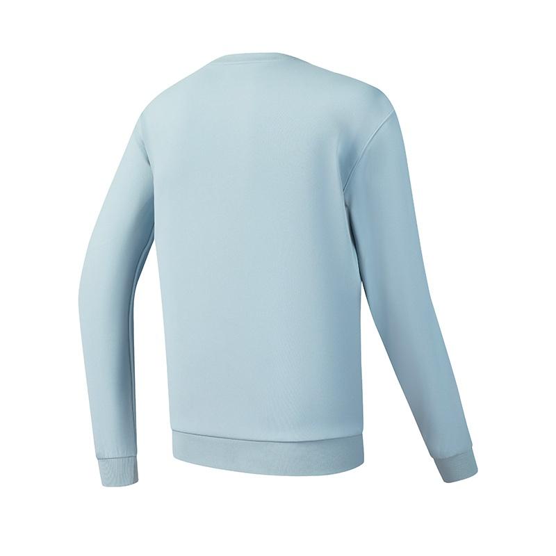 Fila Fitness-Serie Einfach Lässig Sporttraining Bequem Vielseitig Locker Rundhals Pullover Sweatshirt Herren sweatshirt Grau-Blau A11M611202FBU