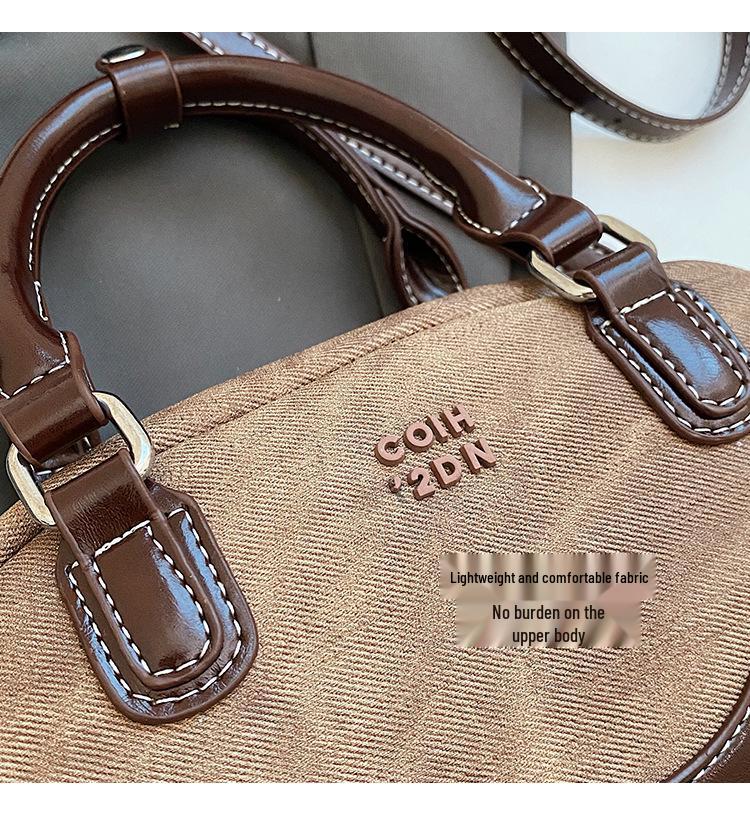 2024 Autumn/Winter Small High-End Fashion Handheld Bowling Bag & Crossbody Commute Shoulder Bag for Women.