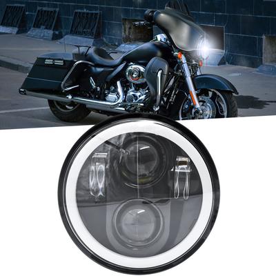 5-3/4'' 5,75 Zoll Motorrad LED Scheinwerfer mit Fern-/Abblendlicht Tagfahrlicht Blinker 5,75 Zoll Runder Winkel Fahrlicht