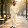 Men's Color Hoodie and Jogger Set for Spring and Fall, Casual Activewear Track Suit