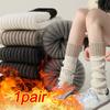 Fashion Gothic Knitted Foot Cover Thickened Warm Lolita Leg Warmers Stretchy Jk Uniform Socks Autumn Winter