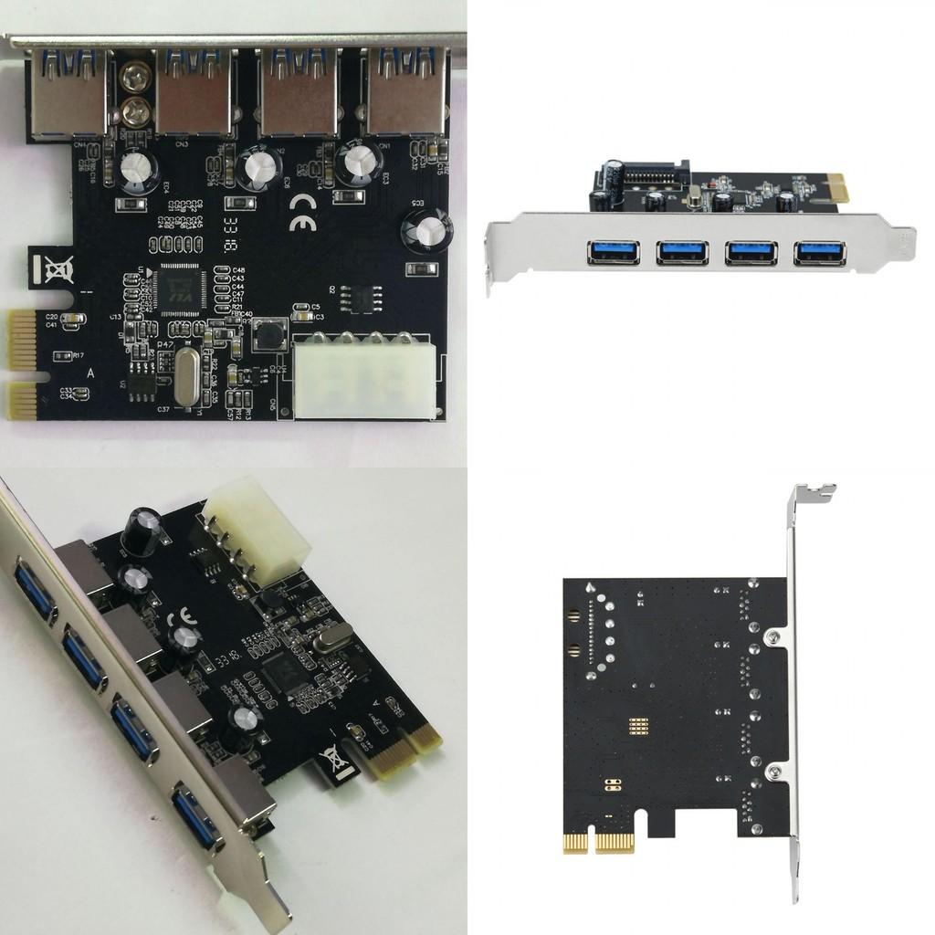 Pcie Usb30 Expansion Card With Four Ports For Desktop Computer Data Transfer