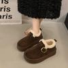 Thick-soled heightening velvet snow boots women's new winter shoes, warm wool cotton shoes