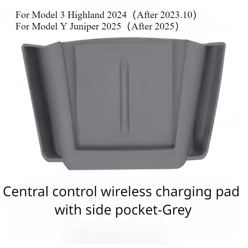 For Tesla Model Y Juniper Model 3 Highland Central Control Storage Pad Silicone Water Cup Mat Armrest Box Lower Pads Accessories