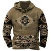 Vintage Graphic Men's Hoodies Indian Traditional Print Pullovers Oversized Casual Hooded Sweatshirts Ropa Hombre Unisex Clothing