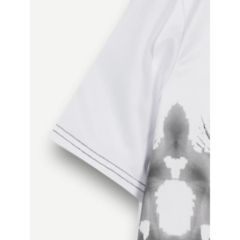 

2025Новинка, китайские элементы, китайский дракон, принт, мужская уличная модная одежда, круглый вырез, короткий рукав, футболка, повседневная одежда, размер топа S-3XL 3XL