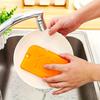 6-Piece Set of Orange Dishwashing Sponges, Double-Sided Kitchen Cleaning Pads, Quick-Drying and Stain-Removing Cleaning Wipes