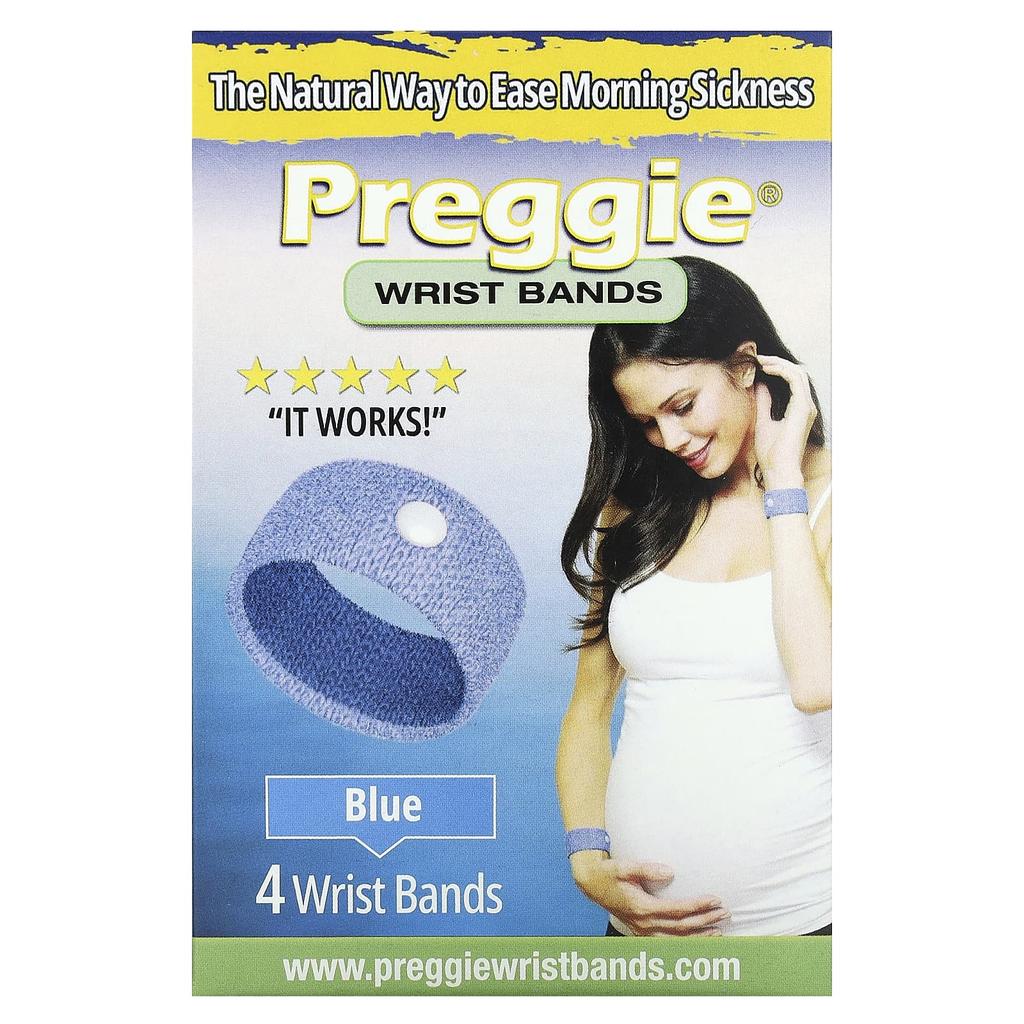 Preggie, wristband, blue, 4 wristbands